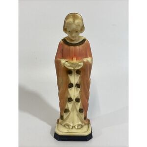 Vtg Plastic First Communion Child 1950s Catholic Religious Relic Statue 5.75”